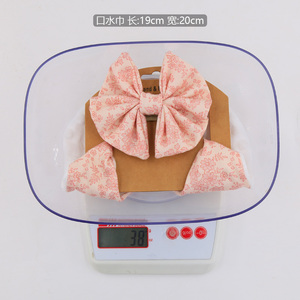 Haute qualité 100% coton filles fleur <span class=keywords><strong>bavoir</strong></span> ensemble Super doux jetable Bandana beau bébé cadeau de <span class=keywords><strong>naissance</strong></span> avec grand arc en gros - Product Image 4