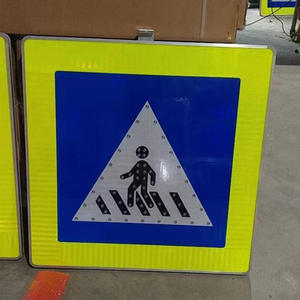 Solar LED verkeerswaarschuwingsbord, zebrapad signaal, LED verkeerslicht - Product Image 4
