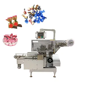 High speed automatic multi functions shrink wrap chocolate top twist packaging machine