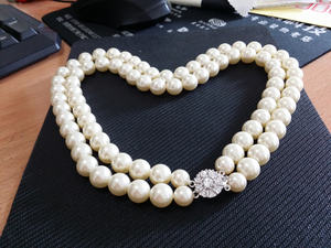 מינימליסטי יוקרה נשים פרל שרשרת טבעי מים מתוקים פרל שרשרת גדיל כפול מותאם אישית - Product Image 5