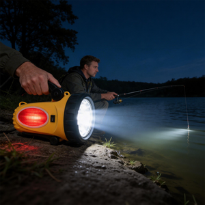 2 in 1 <b>Rechargeable</b> Handheld Searchlight with Red Light Super Bright Spotlight for Camping Fishing Emergency Patrol - Product Image 4