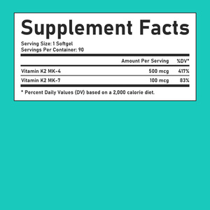 Gélules de Vitamine K2 de Haute Qualité avec MK4 pour une Santé Cardiovasculaire Optimale – Compléments Alimentaires pour le Soutien Cardiovasculaire - Product Image 2