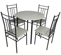Ensemble de table à manger moderne 1+4 DS-092 avec 4 chaises pour le salon, la maison ou le bureau, meubles pour le parc, l'appartement ou l'entrepôt