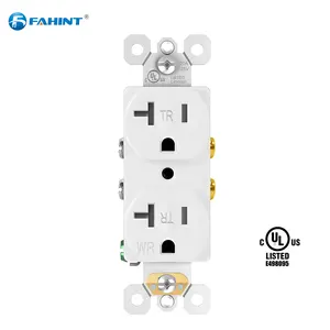 UL cul listed RW20 20 amp 125 volt tamper weather resistant standard grounding 2 pole 3 wire duplex electric receptacle outlet