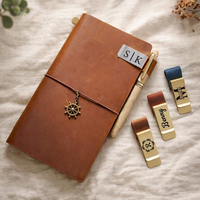 Service professionnel OEM ODM, clip de stylo en métal personnalisé, boucle de stylo en cuir véritable, clip en laiton gravé personnalisé, carnet de notes