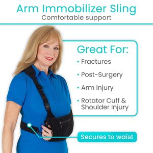 Médico Braço Sling para Ombro Lesão Imobilizador para Braço Quebrado, <span class=keywords><strong>Rotator</strong></span> <span class=keywords><strong>Cuff</strong></span>, Cotovelo Suporte <span class=keywords><strong>Brace</strong></span> para Homens & Mulheres - Product Image 5