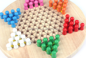 Di Legno Cinese Hexagon <span class=keywords><strong>Dama</strong></span>/Legno <span class=keywords><strong>Dama</strong></span> <span class=keywords><strong>Giochi</strong></span> 2 in 1 per I Bambini - Product Image 4