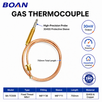 Termokopel Pengganti BA TC009 untuk Pemanas Air Gas Alam, Penggunaan Rumah Tangga dan RV, Konstruksi Tembaga Kelas Boan, Kabel 750mm 1