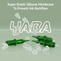 YABA 20 pièces Membrane System Pro Green Cartouches d'aiguilles de tatouage jetables à haute résilience