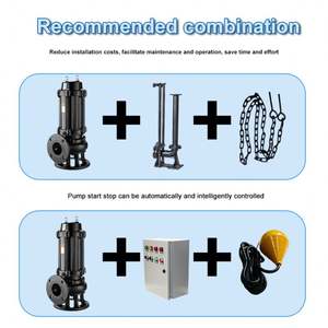 Bomba de aguas residuales urbana autocebante de alta elevación 380V 7.5kW, kit triturador centrífugo portátil con interruptor de flotador y alarma, personalizable para alta presión - Product Image 2