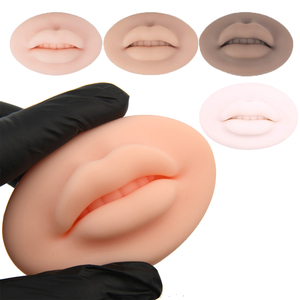 Bloque de silicona 5D reutilizable para práctica de microblading, piel sintética europea sólida para labios, para entrenamiento de PMU, tatuaje y maquillaje permanente para principiantes. - Product Image 2
