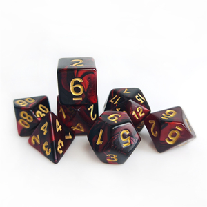 7 pièces polyédriques deux couleurs acrylique dés ensemble en Stock pour donjons et Dragons RPG <span class=keywords><strong>jeu</strong></span> de société 16mm acrylique mdn dés ensemble - Product Image 3
