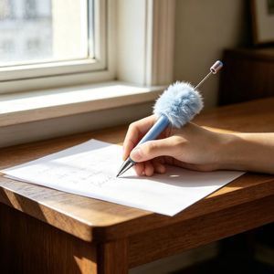 Penna a Sfera Girevole con Perline Fai-da-Te, Carina e Creativa, Perfetta per Bambini, Studenti e Uso in Ufficio - Product Image 5