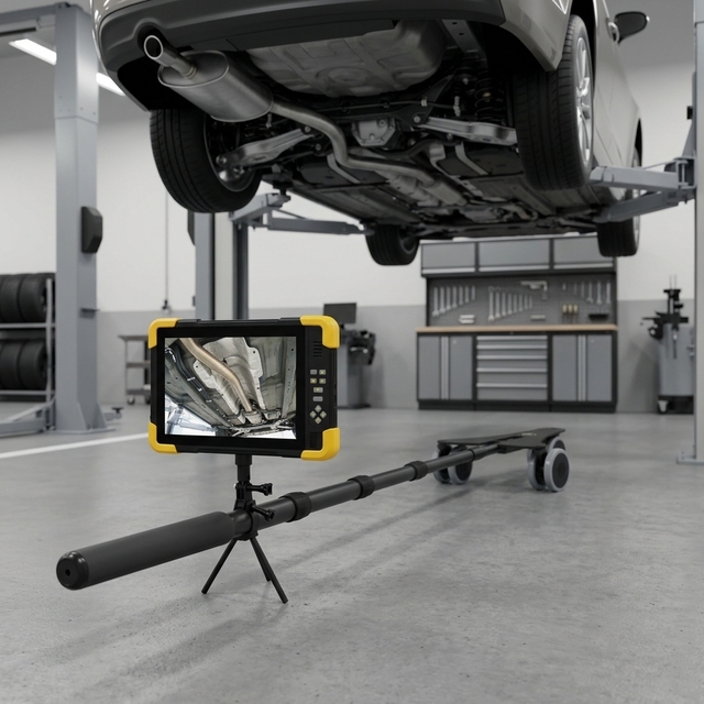4K Dual-View Under Vehicle Monitoring System Foldable Rod HD Detector for Public Occasion Events