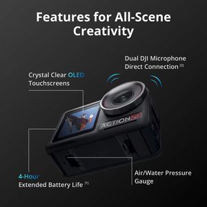 Caméra sportive étanche Osmo Action 5 Pro Adventure Combo 4K avec perche télescopique de 1,5 m et étui pour batterie pour les voyages - Product Image 2