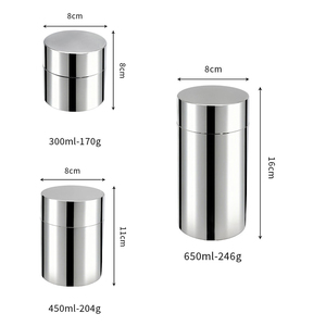 Recipiente Hermético de 300 ml para Almacenamiento de Especias, Doble Tapa, Acero Inoxidable, Contenedor para Matcha, Lata para Té, para Cocina - Product Image 3