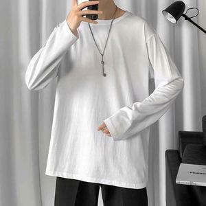 Camiseta de Manga Larga para Hombre, Estilo Pullover, de Algodón Puro, Holgada, para Otoño e Invierno, Venta al Por Mayor - Product Image 1