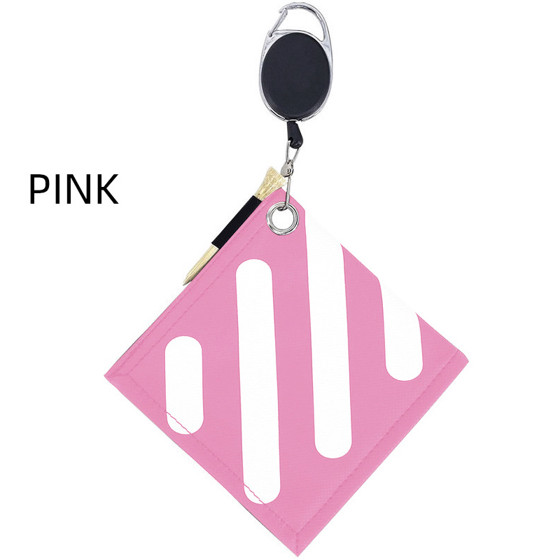 2021 New golf club double-sided Square Golf Ball Cleaning Towel with Retractable Keychain Buckle golf accessory
