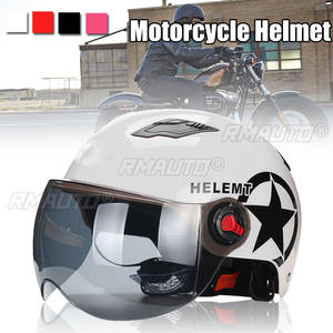 Casque de moto 3/4 ouvert, casque demi-face unisexe pour moto, scooter, protection de la tête, écran solaire anti-UV - Product Image 1