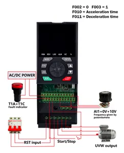 RAYNEN RV32 Serie 5,5 kW/7,5 kW 380 V Dreiphasen-Frequenzwechselrichter mit ac-Antrieb VFD für Motorpumpe