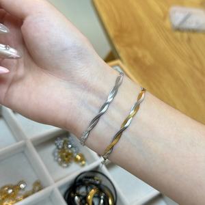 18K Gold Plated Stainless Steel Jewelry <b>Bracelet</b> for Women Adjustable Chain <b>Pearl</b> Charm Hypoallergenic Zircon Two Color <b>Bracelet</b> - Product Image 2