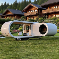 Maison préfabriquée sur roues, maisons modulaires en capsule, camping en conteneur, caravane pliante télescopique