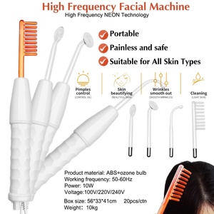 Varita de Belleza Facial 4 en 1, Terapia de Electrodos para el Tratamiento del Acné, Ozono, Máquina Facial Portátil de Alta Frecuencia - Product Image 5