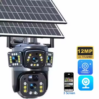 Cámara de Seguridad V380PRO 3MP HD 4G con Doble Lente, Detección de Movimiento, Seguimiento Automático, Energía Solar, Tarjeta SIM, Batería de Bajo Consumo de 10000 mAh