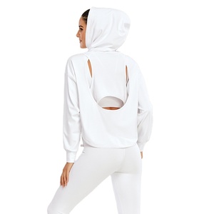Conjunto Deportivo para Mujer en Oferta, 3 Piezas, Sudadera con Capucha, Sujetador Deportivo y Leggings de Nailon, Patrón Liso, Pedido Mínimo 2 Piezas - Product Image 5