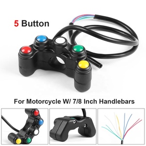 12V in alluminio moto interruttori 7/8 "22mm montaggio manubrio fari indicatori di direzione luci fendinebbia clacson on OFF Start Kill Switch - Product Image 2