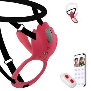 App Control Strap Op Paar Volwassen Speelgoed <span class=keywords><strong>Vagina</strong></span> Rozenvorm Draagbaar Vibrerende Panty Seks Vibrador Tong Vibrator Speelgoed Voor Vrouwen - Product Image 4