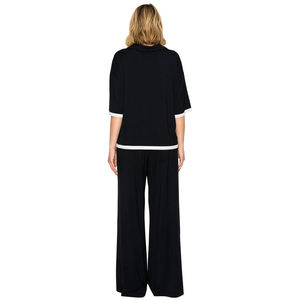Custom 2 Piece short Sleeve Pullover Soft organic Cotton Womens Pajamas V-neck Bamboo Loungewear Women Sets - Product Image 2