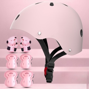 Çocuklar için koruyucu donanım 7 takım paten bisiklet Scooter kask pedleri kiti erkek kız bisiklet paten güvenlik dirsek diz bilek muhafızları - Product Image 2