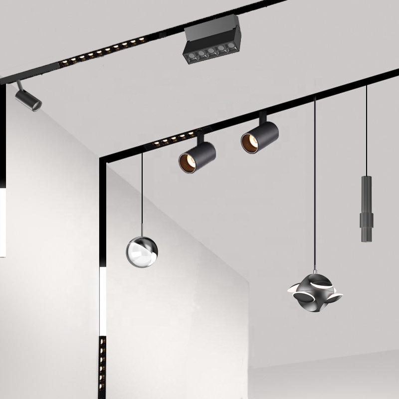 Алюминиевые встраиваемые низковольтные 48В светодиодные трековые огни линейные cob магнитные рельсовые системы