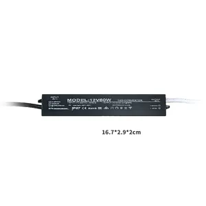 AC 170-265V to 12V 60W Switching Power Supply IP67 Waterproof for Outdoor LED Light Strip Constant Voltage Drive Transformer