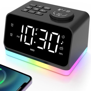 <span class=keywords><strong>Reloj</strong></span> <span class=keywords><strong>Despertador</strong></span> Digital Clásico Moderno <span class=keywords><strong>con</strong></span> Pantalla y Luz Nocturna Negra para Dormitorio, Sala de Estar, Oficina en Casa - Product Image 5