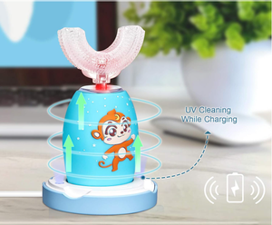 OEM/ODM <span class=keywords><strong>Brosse</strong></span> <span class=keywords><strong>à</strong></span> dents pour <span class=keywords><strong>bébé</strong></span> en silicone 360 avec minuterie intelligente, <span class=keywords><strong>brosse</strong></span> <span class=keywords><strong>à</strong></span> dents <span class=keywords><strong>électrique</strong></span> pour enfants en forme de U avec <span class=keywords><strong>brosse</strong></span> <span class=keywords><strong>à</strong></span> poils en nylon de rechange - Product Image 4
