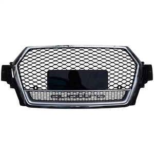 Grille de pare-chocs avant ABS pour Q7 2016-2018 Facelift <span class=keywords><strong>RSQ7</strong></span> Noir Nid d'abeille - Product Image 1