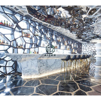 Comptoir de bar lounge narguilé restaurant de luxe au design moderne