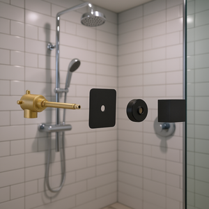 Válvula de latón ajustable con maneta para control de volumen de ducha, 1/2 pulgada, control manual de agua para ducha - Product Image 2