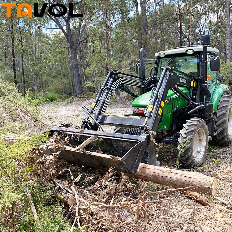 Traktor-tractor compacto 80hp 90hp 100hp, con cargador y retroexcavadora