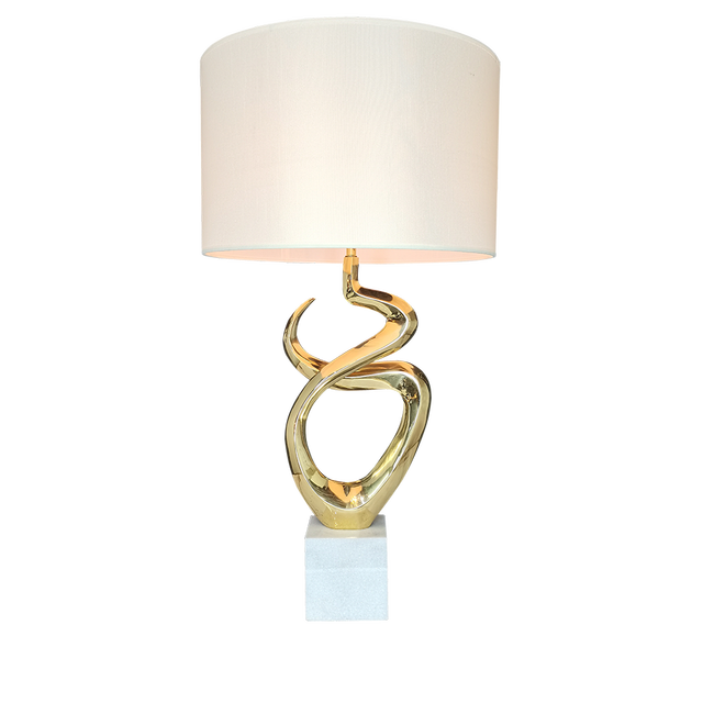 Hot Sale  Artistic Curved Design Interior Desk Light Luxury Light Fittings Fancy Living Room End Table Lamps