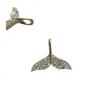 Moda coreana 9K oro sirena princesa cola de pez colgante elegante exquisito diseño de marea para fiestas venta al por mayor encantos finos - Product Image 1