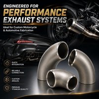 Coude d'échappement haute performance en titane pur Gr2, cintrages à mandrin, surface polie pour moto et automobile haut de gamme sur mesure