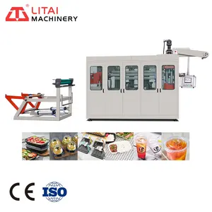 Disposable Glass Plastic Coffee Cup Making Production Machine And Printer For Plastic