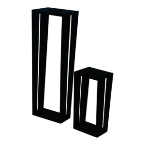 Set di Lanterne a Candela Solari in Metallo Nero, Decorazione per Interni ed Esterni, Centrotavola, Porta Luce Decorativo per Giardino e Casa - Product Image 4