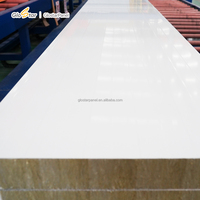 Panneau sandwich en laine de roche A1 à haute performance, 50 mm, 100 mm, 150 mm, 200 mm, bordure en PU, pour isolation des toitures et des murs industriels