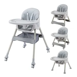 Collapsible 3 In 1 Dining Baby High Chair For Feeding