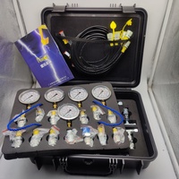 5 Gauges Hydraulic Pressure Measuring Instruments Digital Hydraulic Pressure Measurement Kit with 5 Gauge