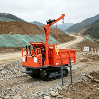 Kompakter Diesel-Raupenlader Mini-Dumper 1 Tonne Selbstkippend Kraftstoffeffizient Hydraulikpumpe Motor Hoher Lastmoment für